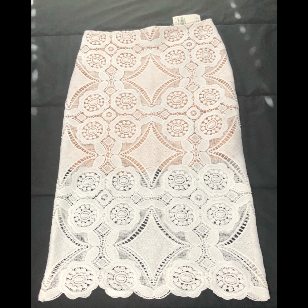 Abercrombie and Fitch Lace Midi Skirt.